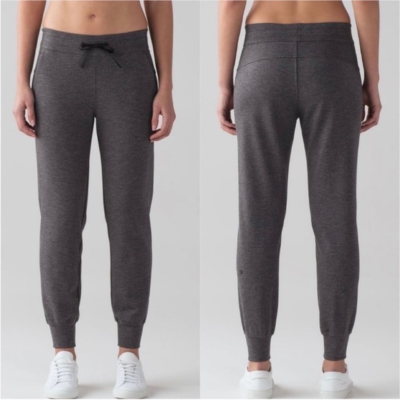 lululemon athletica Pants - Lululemon On Track Jogger Heathered Black Size 2